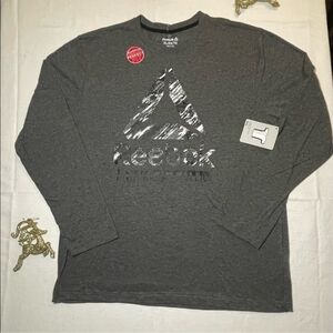 NWT Reebok Gray Long Sleeve Shirt Size XL